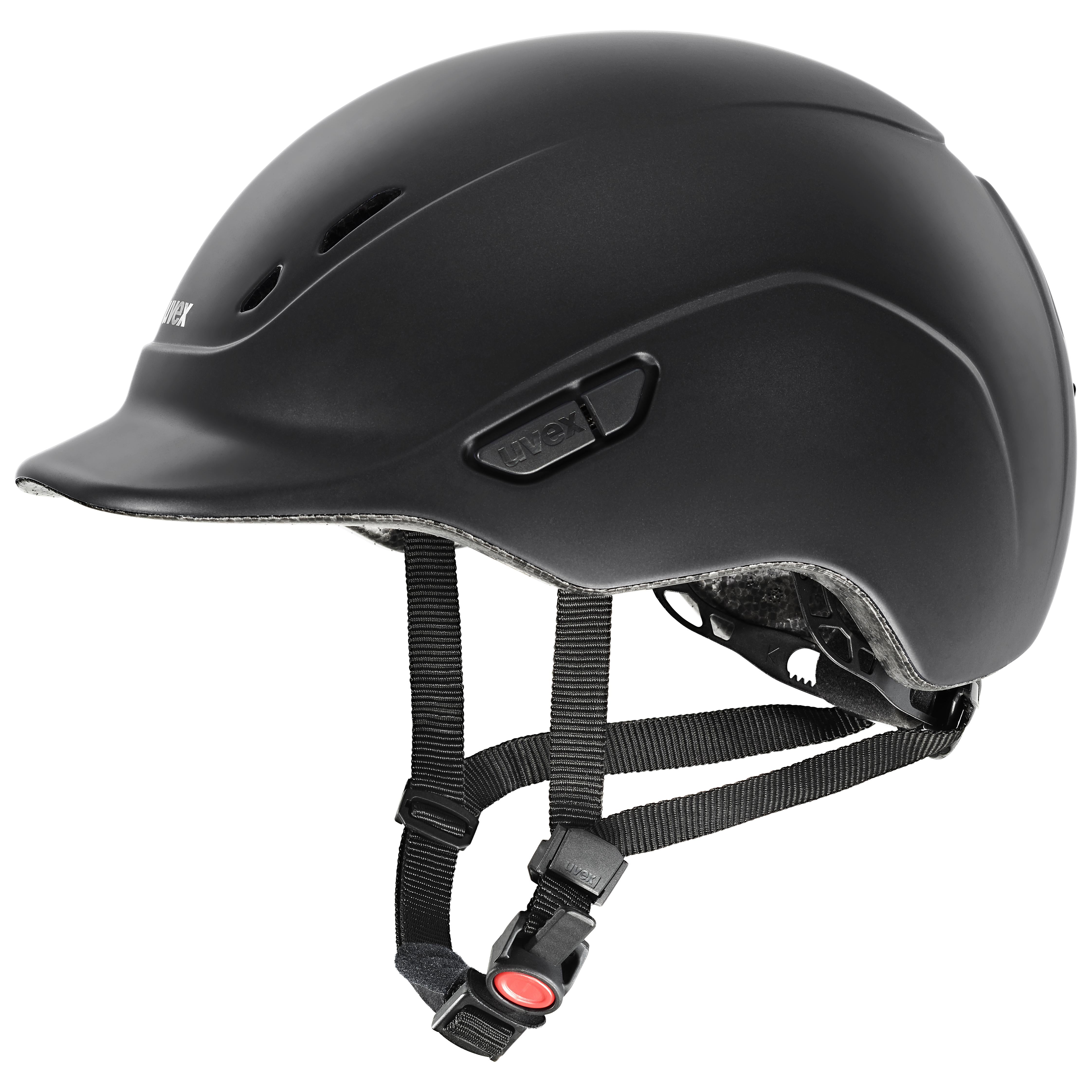 Uvex - Matt Schwarz - Verstellbare Kinderreitkappe Größe 49-54 cm