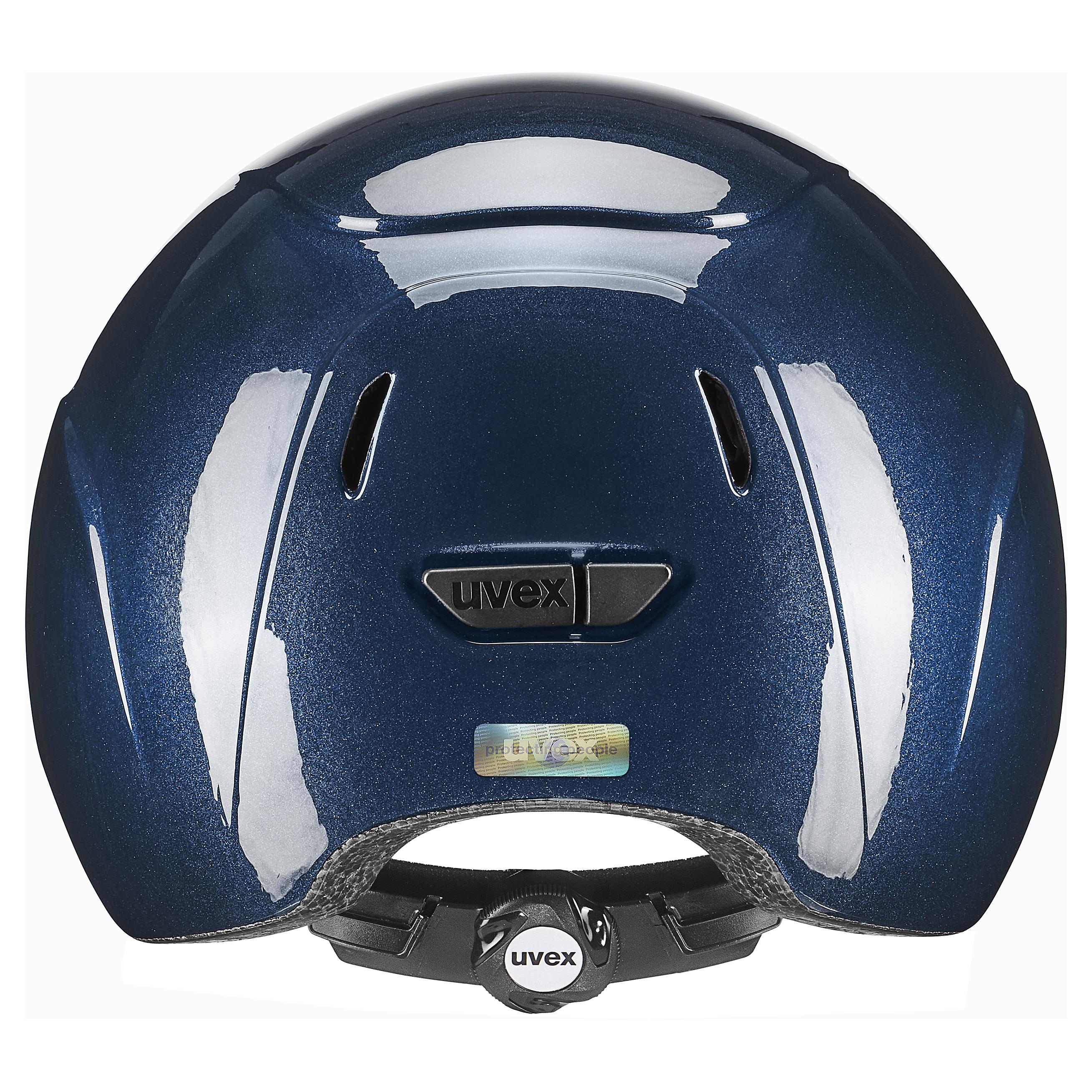 Uvex - Shiny Navy - Verstellbare Kinderreitkappe Größe 49-54 cm