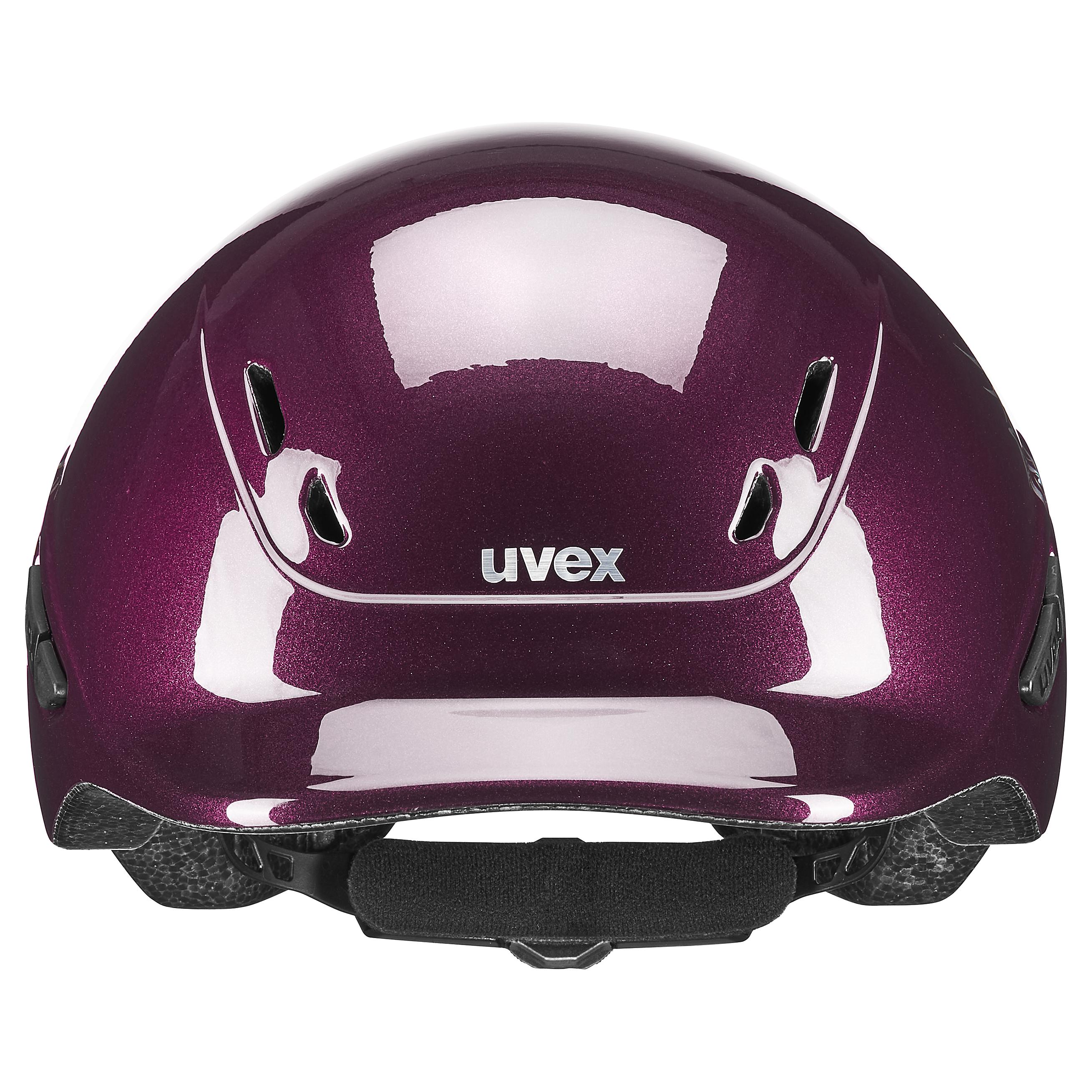 Uvex - Glänzendes Bordeauxrot - Verstellbarer Kinderreithelm Größe 49-54 cm