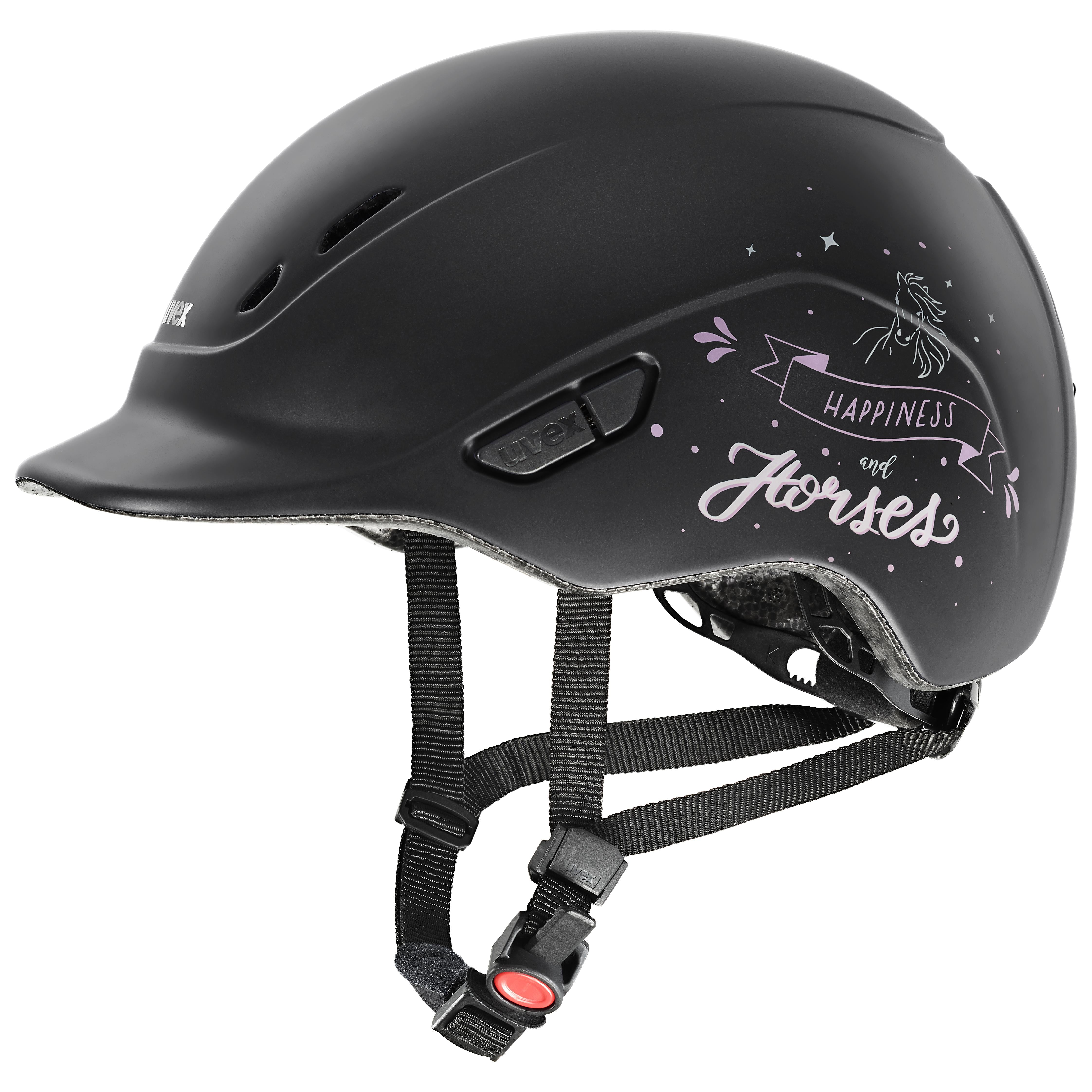 Uvex - Happy Horse Black - Verstellbarer Kinderreithelm Größe 49-54 cm