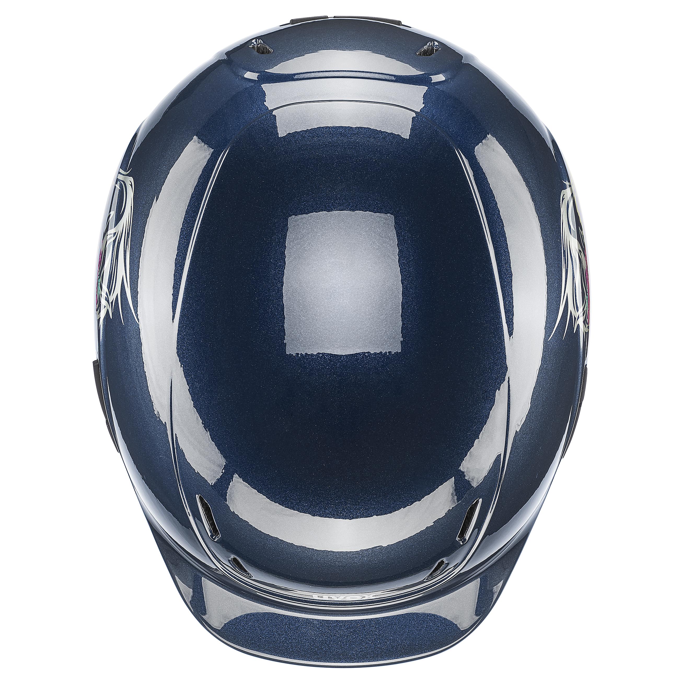 Uvex - Shiny Flower Navy - Verstellbarer Kinderreithelm Größe 49-54 cm