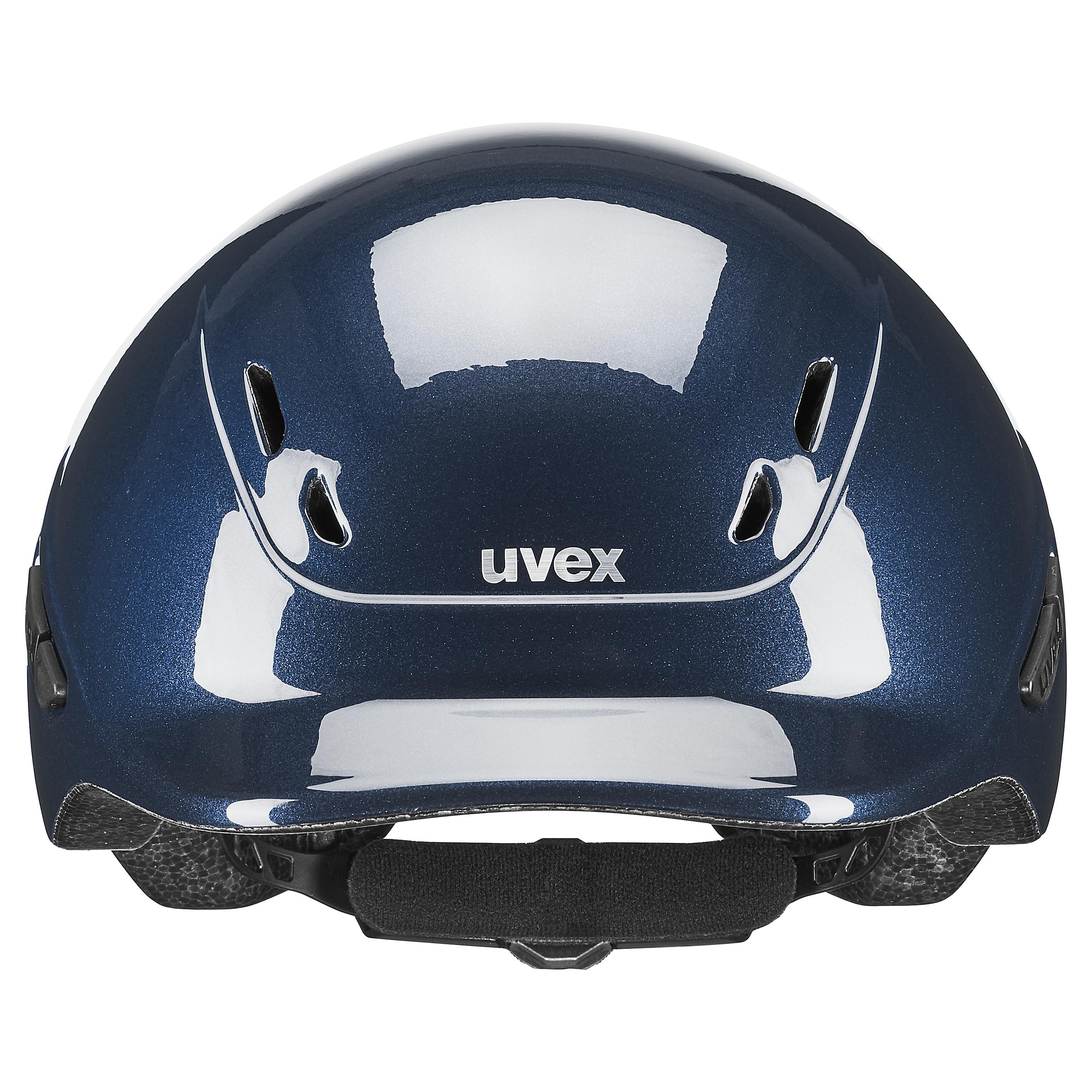 Uvex - Shiny Flower Navy - Verstellbarer Kinderreithelm Größe 49-54 cm