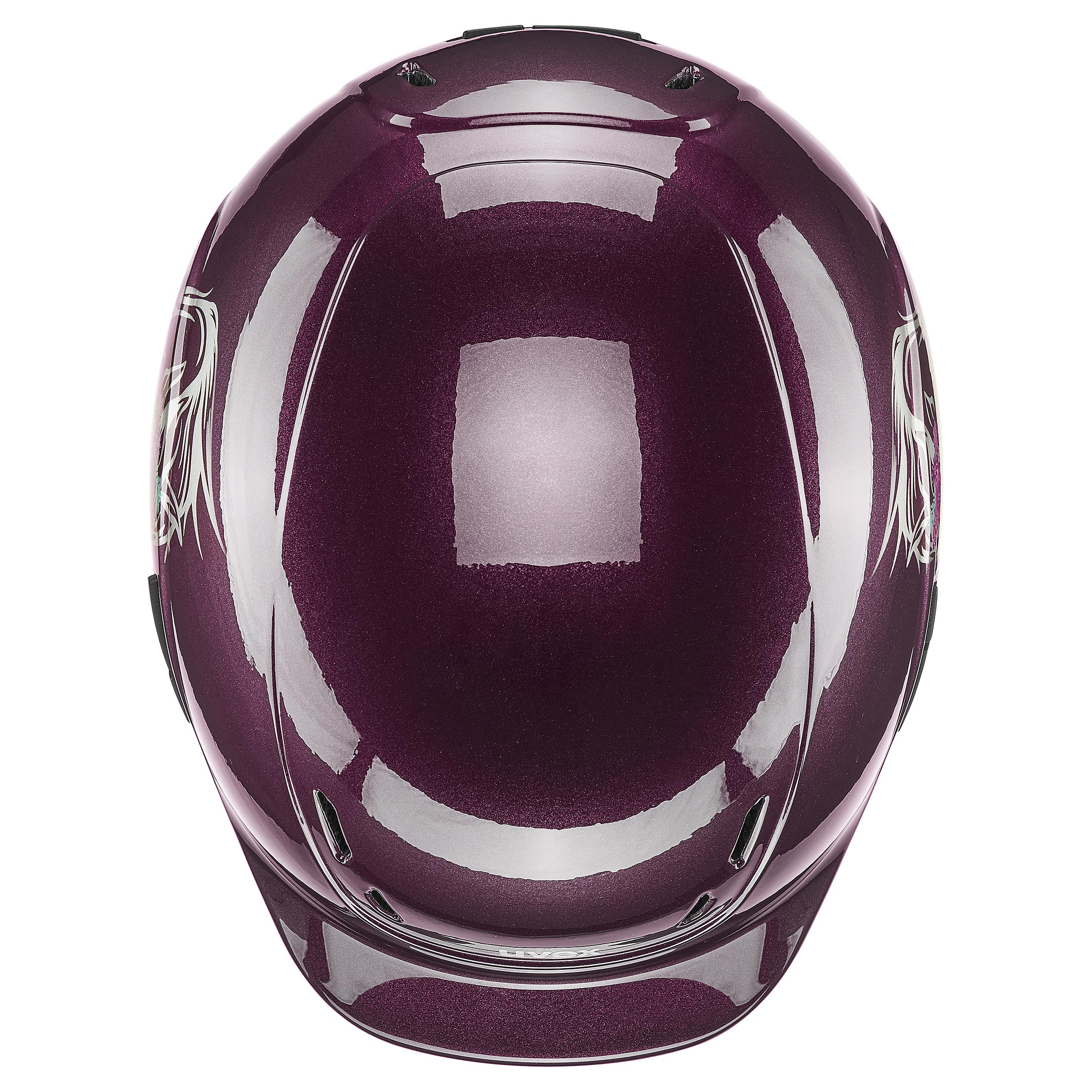Uvex - Shiny Flower Burgundy - Verstellbarer Kinderreithelm Größe 49-54 cm
