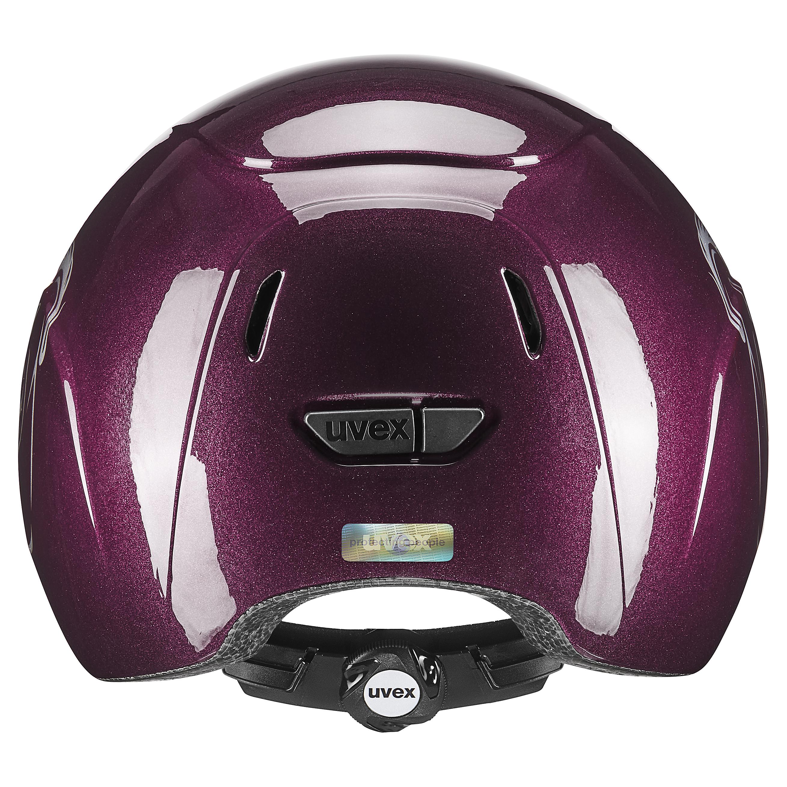 Uvex - Shiny Flower Burgundy - Verstellbarer Kinderreithelm Größe 49-54 cm